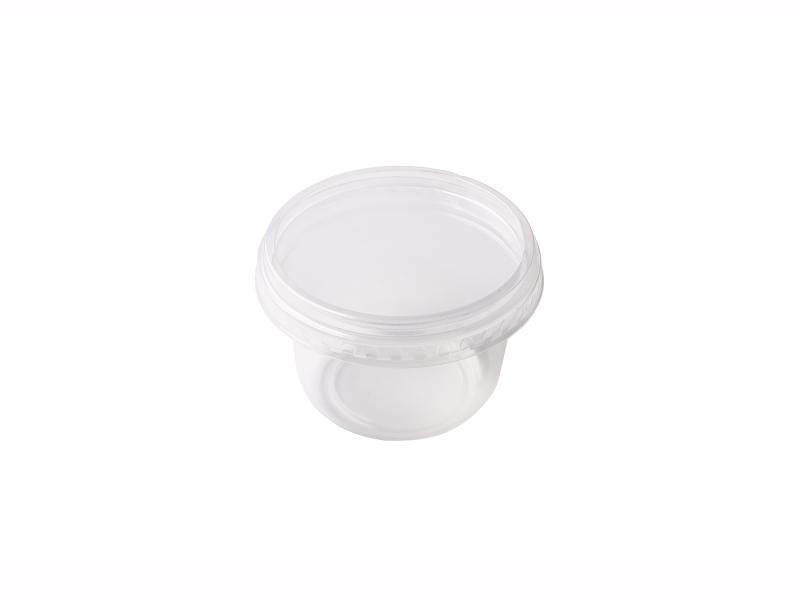 Transparent Round plastic tray 150g-250g